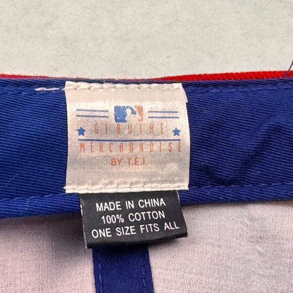 Chicago Cubs Split Color Baseball Cap Adjustable Strap Cotton MLB Hat OSFA - Picture 10 of 11